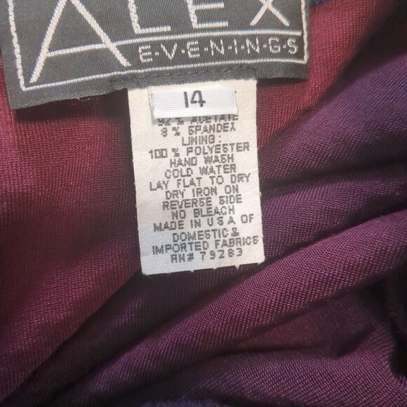 Alex Evenings purple Glitter Open Front Formal Cardigan Jacket 14 - Picture 5 of 5